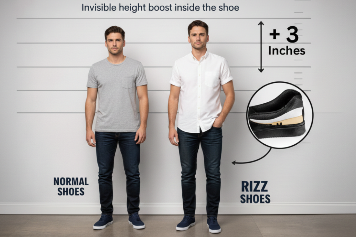 Rizz Shoes Height Comparison